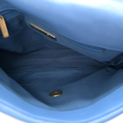 Chanel Goatskin Quilted Medium Chanel 19 Flap Blue 5 of 10