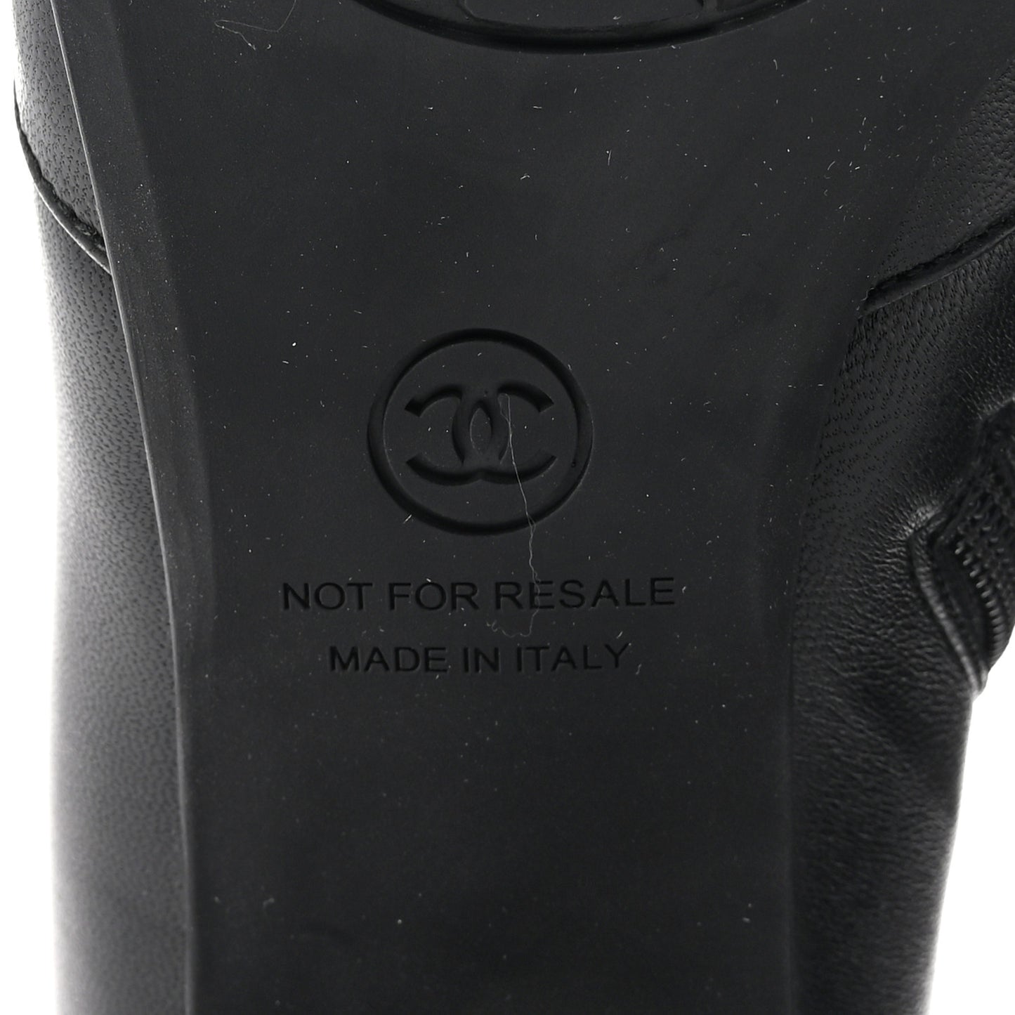 Stretch Lambskin Cap Toe CC Short Boots 38 Black