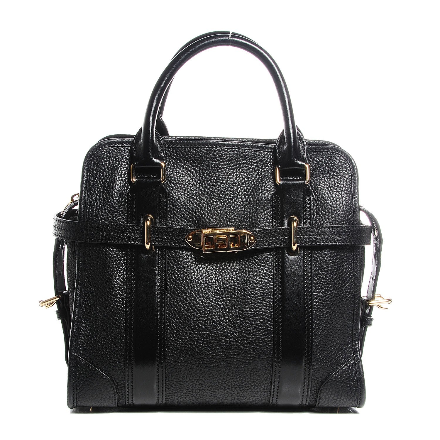 Burberry London Grainy Calfskin Medium Minford Portrait Tote Black 1 of 10