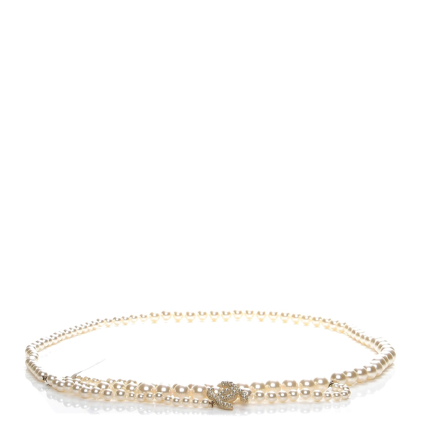 Pearl CC Double Strand Belt Gold