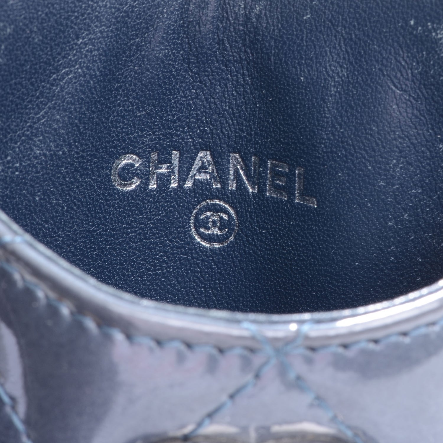 Chanel Patent Quilted iPhone Case Blue 5 of 7