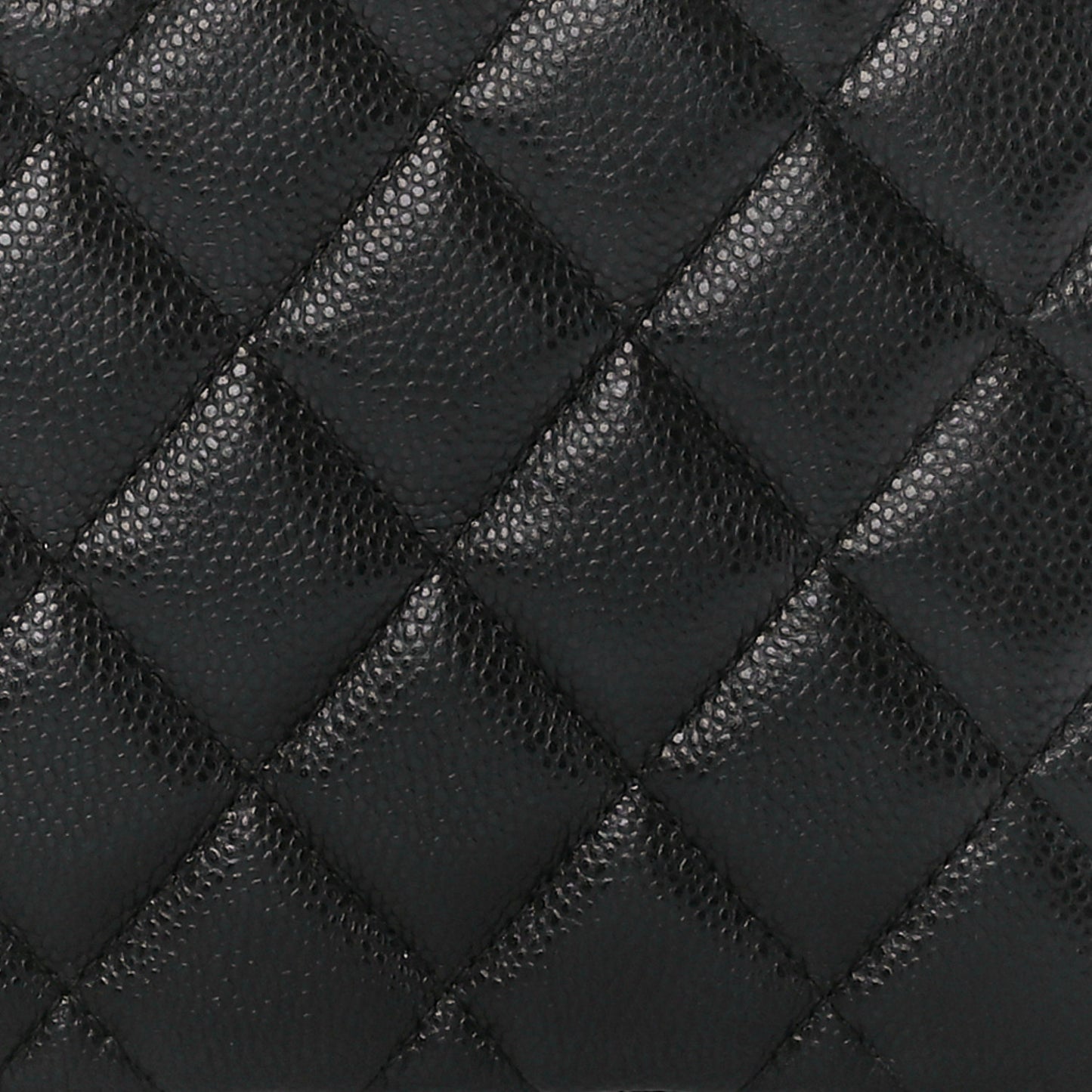 Caviar Quilted Cosmetic Case Black