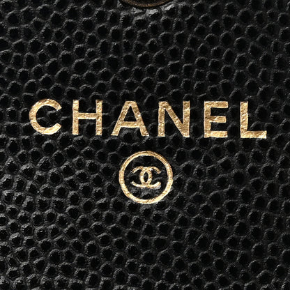 Chanel Caviar Quilted Crystal CC Flap Card Holder Black 6 of 10