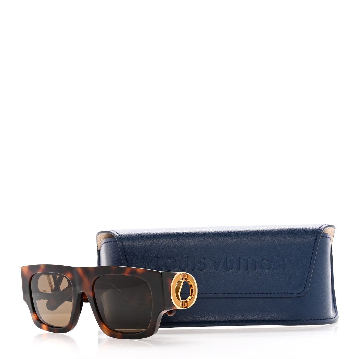 Louis Vuitton Acetate LV Link Square Sunglasses Z1479W Dark Tortoise 10 of 10