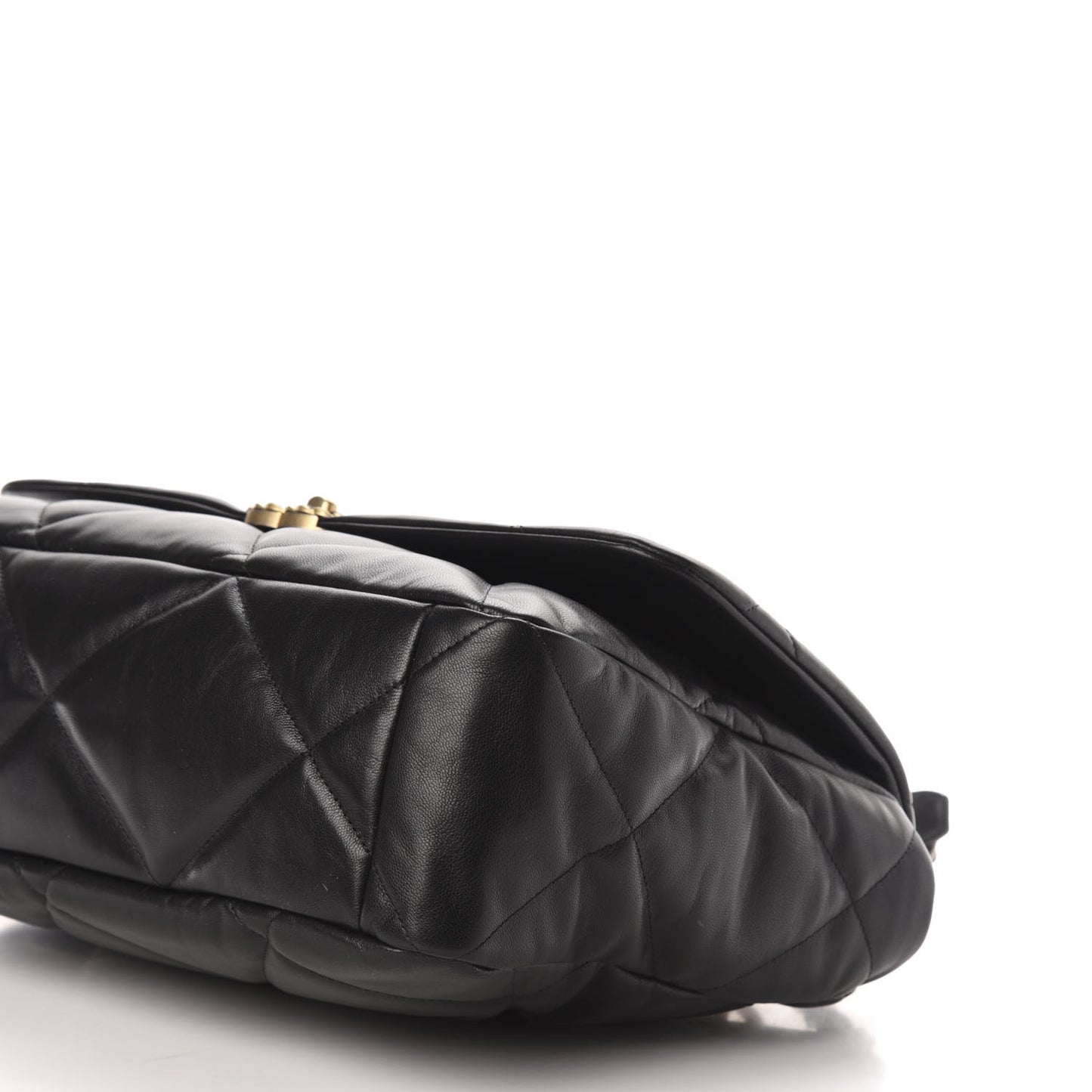 Goatskin Quilted Maxi 19 Flap Black