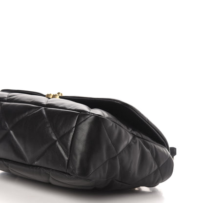 Chanel Goatskin Quilted Maxi 19 Flap Black 10 of 12