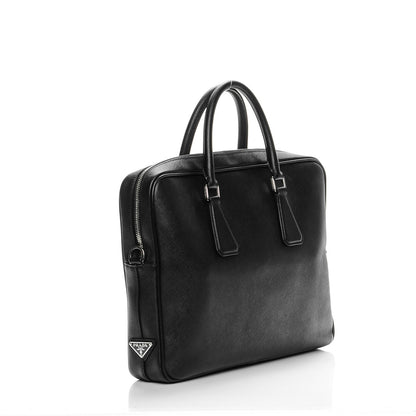 Prada Saffiano Travel Briefcase Nero Black 3 of 8