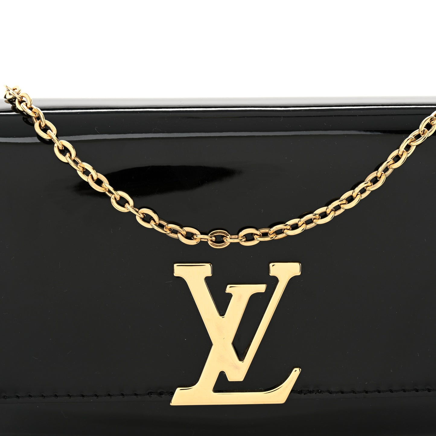 Patent Louise PM Chain Clutch Black