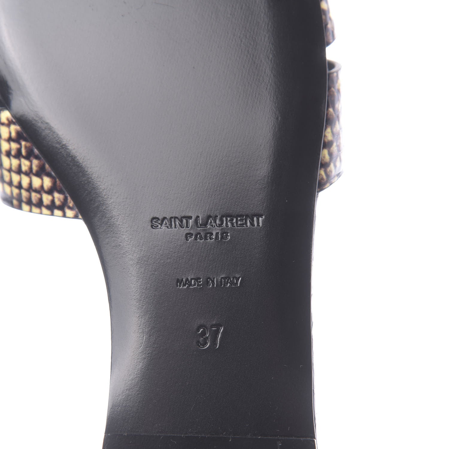 Saint Laurent Snakeskin Tribute 05 Slide Sandals 37 Moro 8 of 9