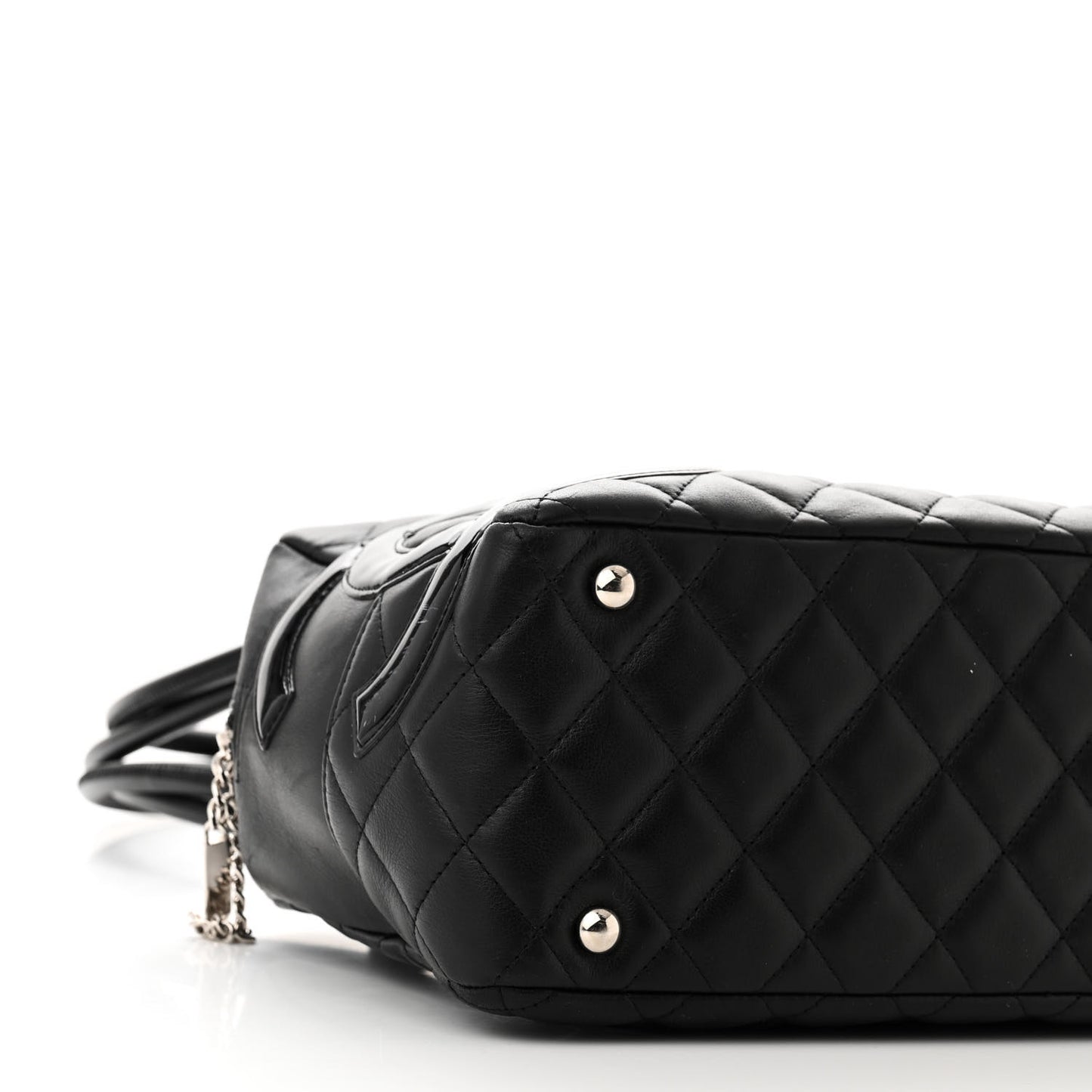 Calfskin Quilted Large Cambon Bowler Black