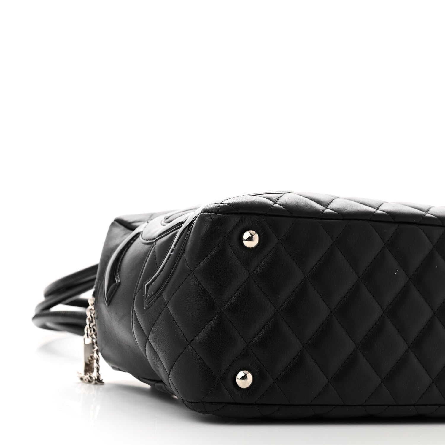 Chanel Calfskin Quilted Large Cambon Bowler Black 9 of 10