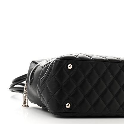 Chanel Calfskin Quilted Large Cambon Bowler Black 9 of 10