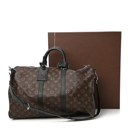 Louis Vuitton Monogram Macassar Keepall Bandouliere 45 10 of 10