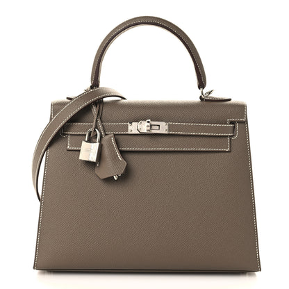 Hermes Epsom Kelly Sellier 25 Etoupe 1 of 11
