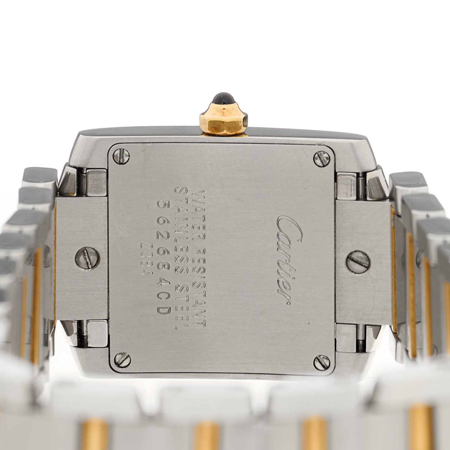 Stainless Steel 18K Yellow Gold 20mm Tank Francaise Quartz Watch