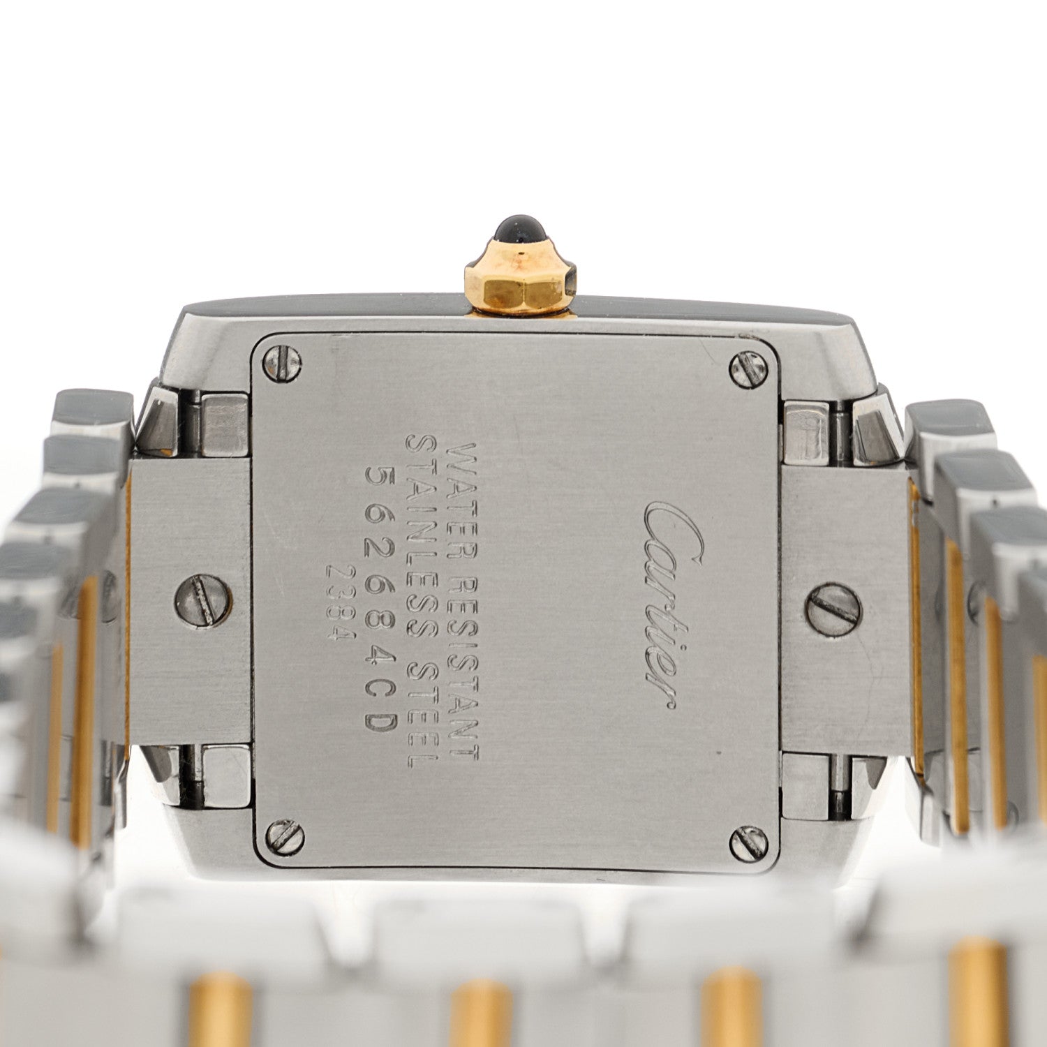 Cartier Stainless Steel 18K Yellow Gold 20mm Tank Francaise Quartz Watch 4 of 4