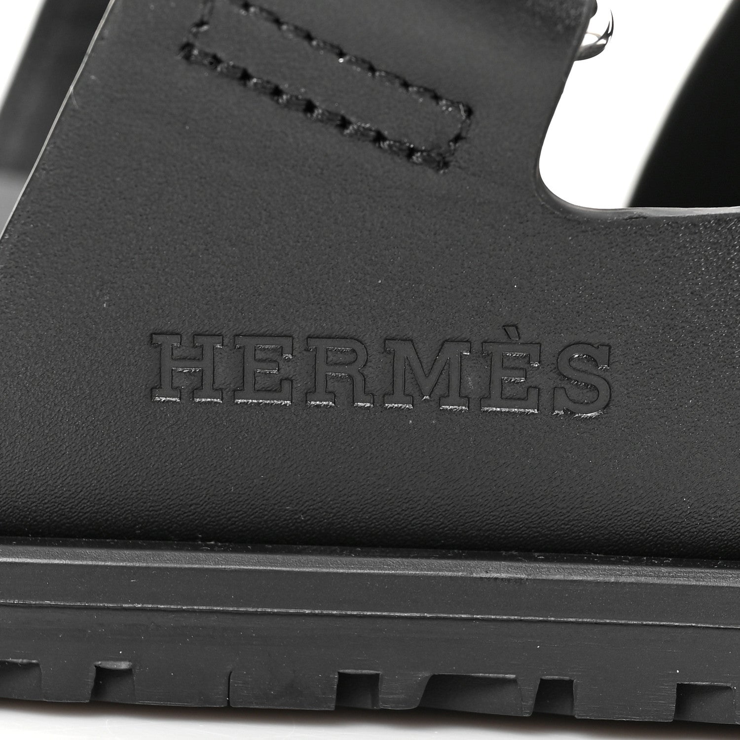 Hermes Calfskin Womens Chypre Sandals 38 Black 5 of 10