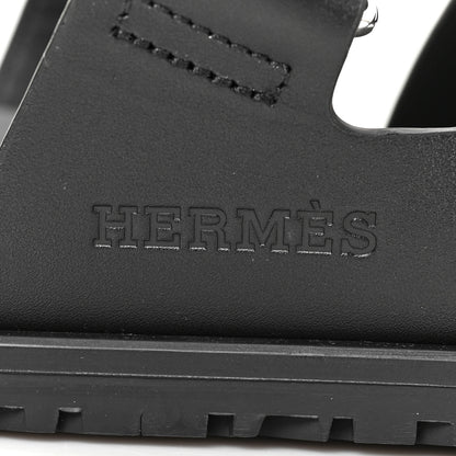 Hermes Calfskin Womens Chypre Sandals 38 Black 5 of 10