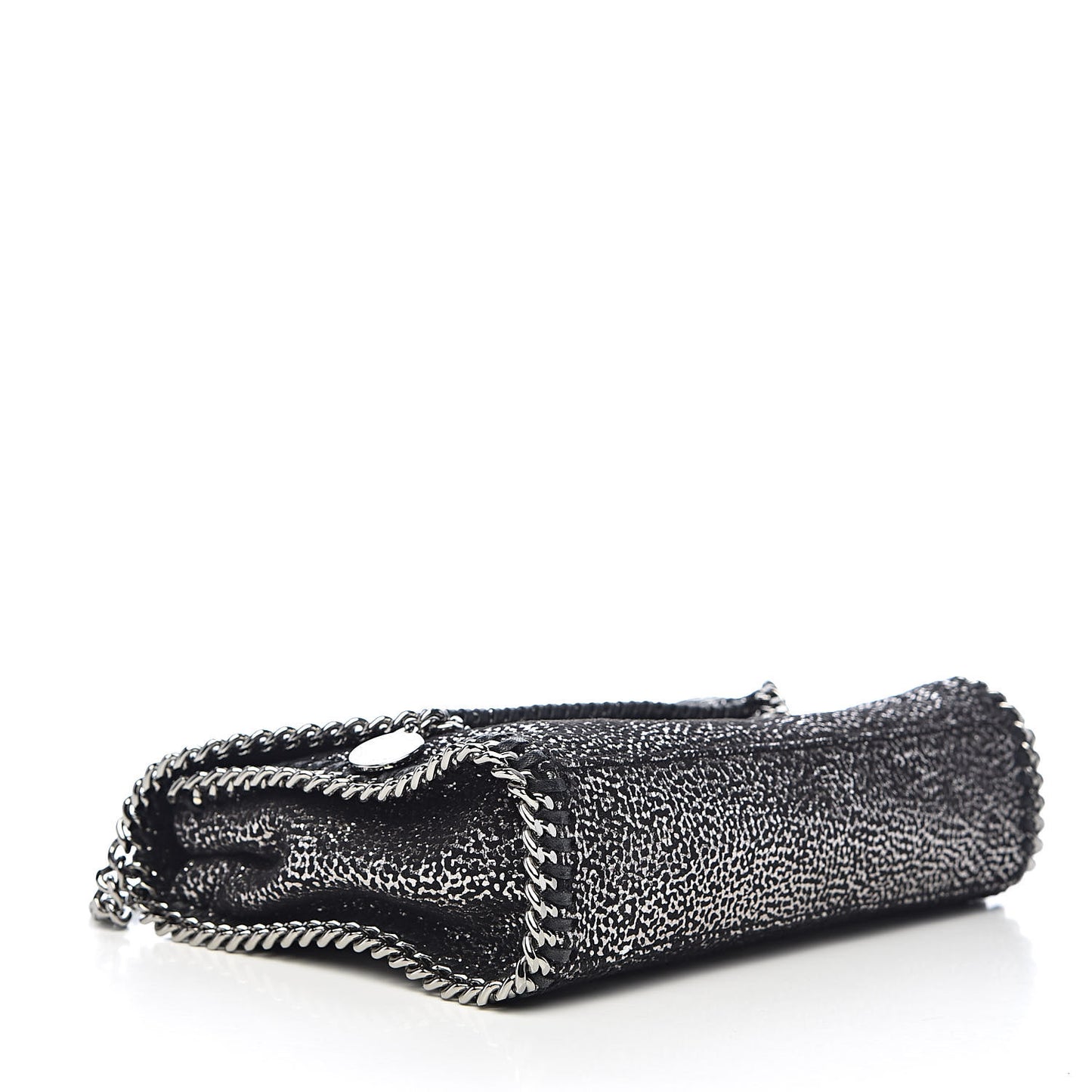 Chamois Shiny Dotted Mini Falabella Crossbody Bag Ruthenium