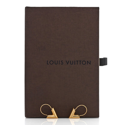 Louis Vuitton Brass Essential V Hoop Earrings Gold 5 of 5