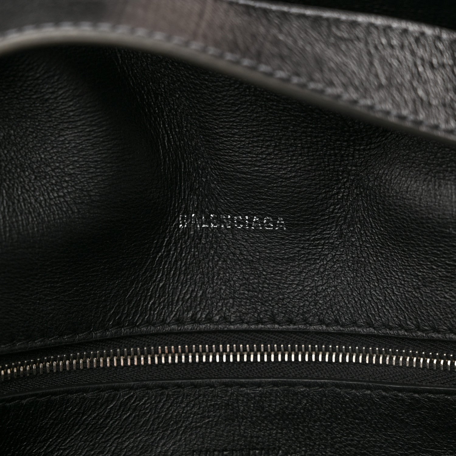 Balenciaga Metallic Calfskin Crocodile Embossed XS Downtown Shoulder Bag Silver 6 of 15