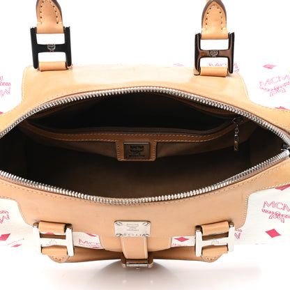 MCM Visetos Boston Bag White 5 of 11