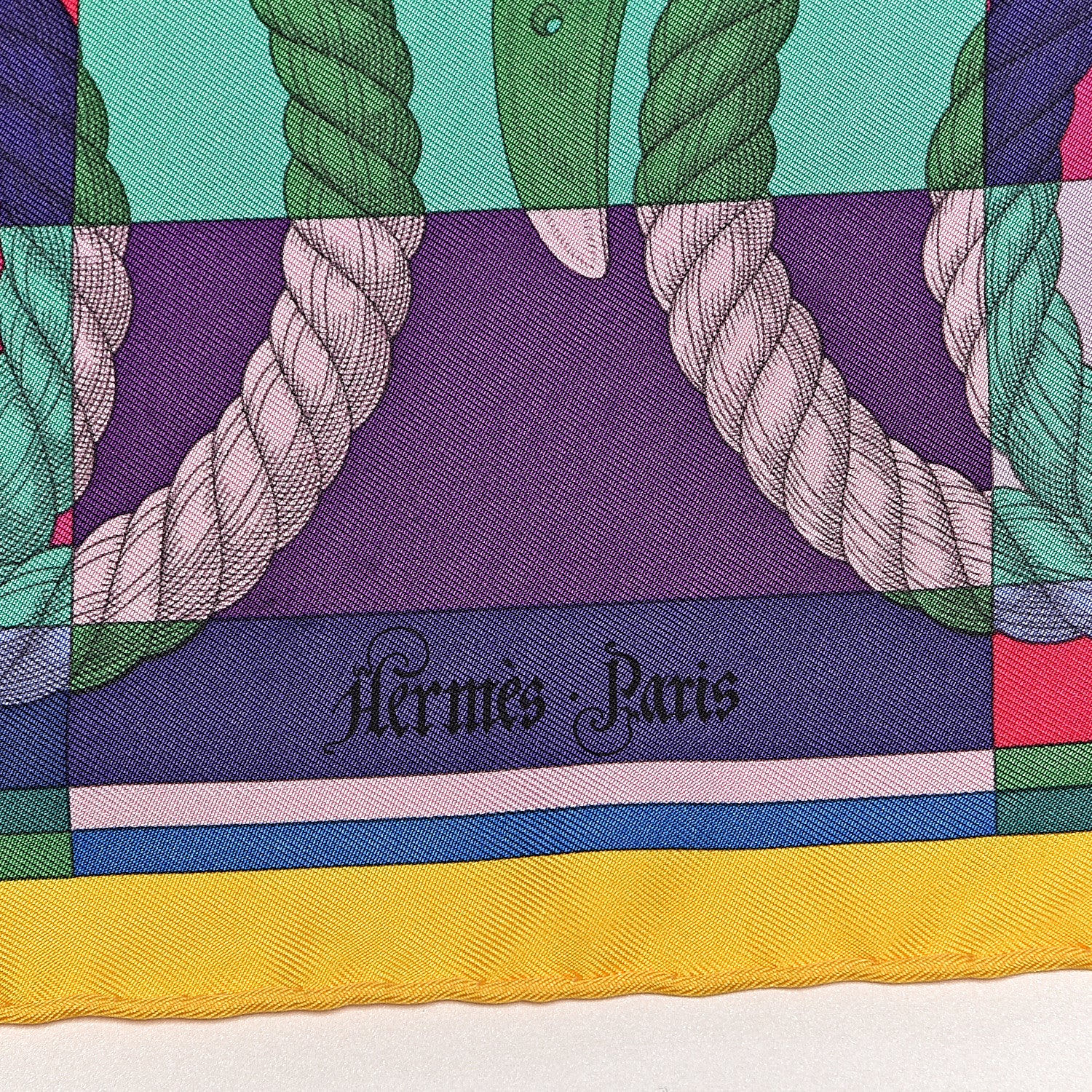 Hermes Silk Della Cavalleria Pocket Square 3 of 5
