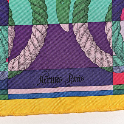 Hermes Silk Della Cavalleria Pocket Square 3 of 5