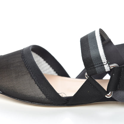 Fendi Technical Mesh Colibri Slingback Ballerina Flats 37.5 Black Asfalto 12 of 15