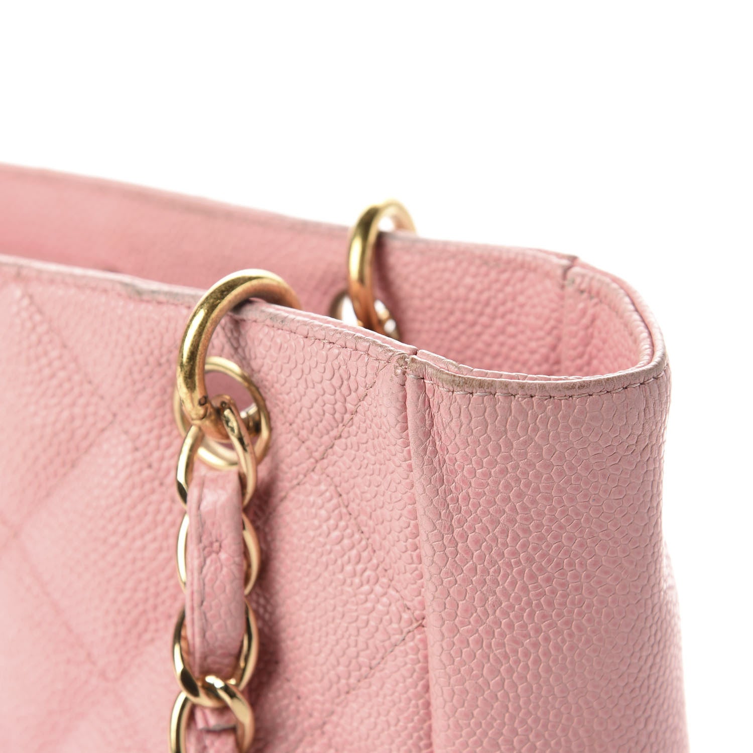 Chanel Caviar Quilted Petit Shopping Tote PST Pink 10 of 16