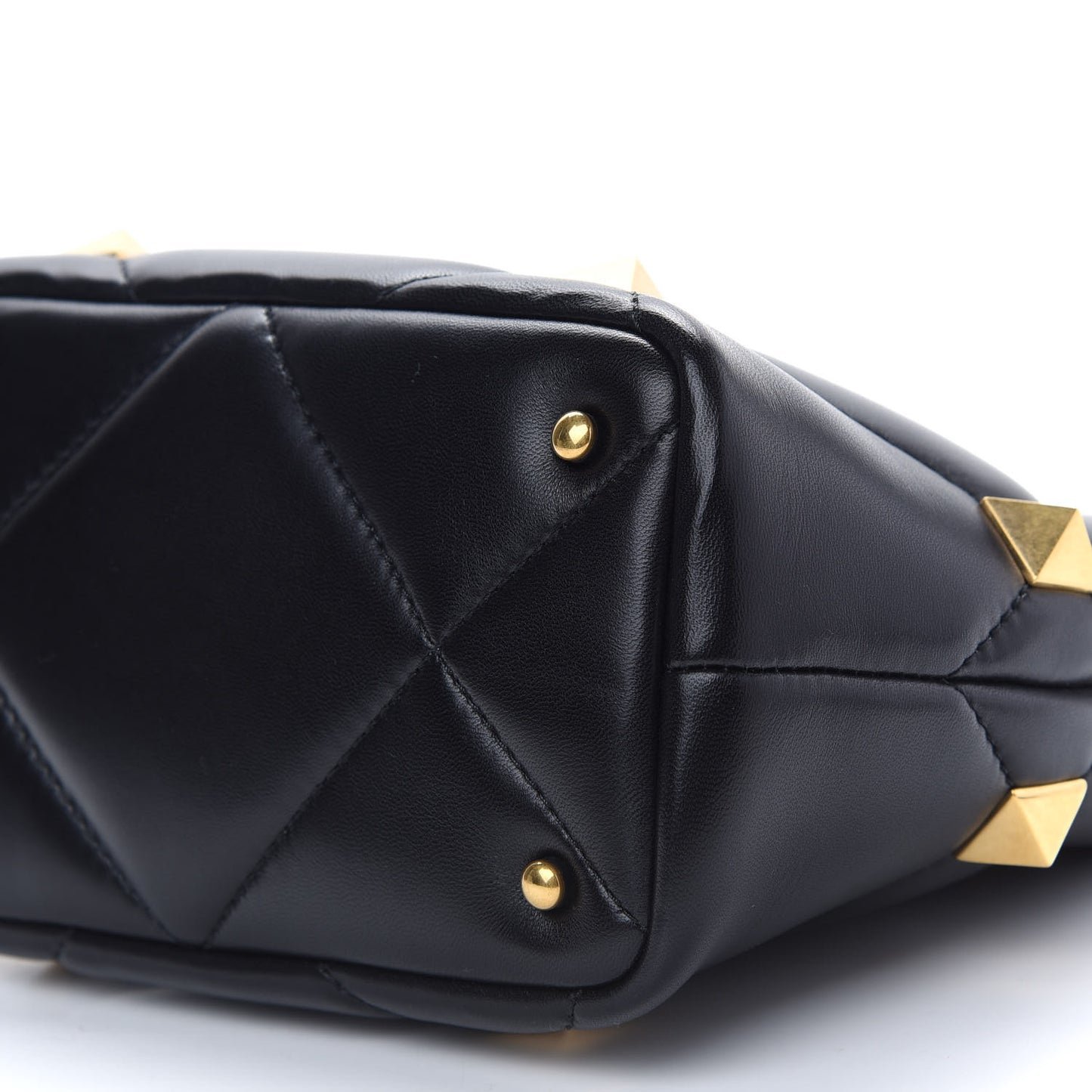Nappa Small Roman Stud The Handle Bag Black