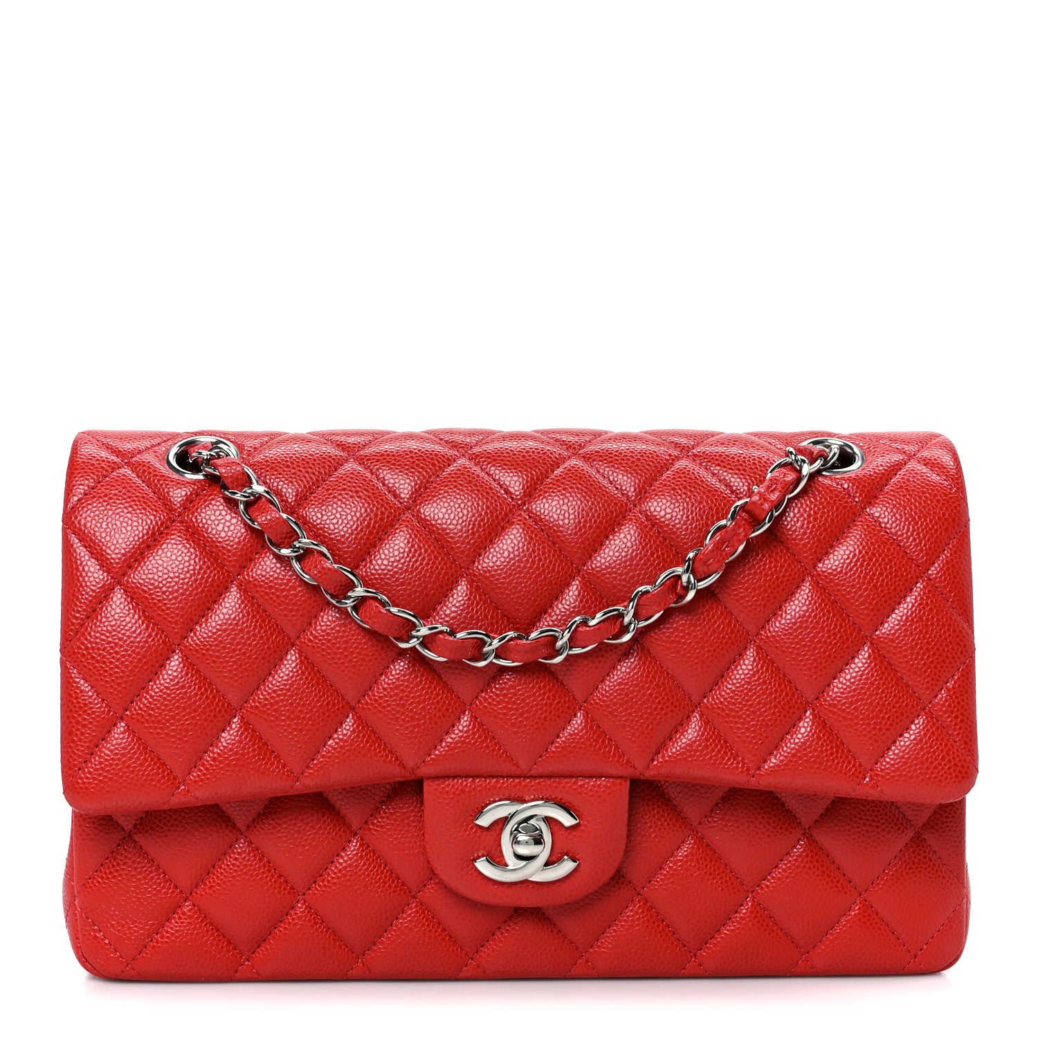 Chanel Caviar Quilted Medium Double Flap Red 1 of 10