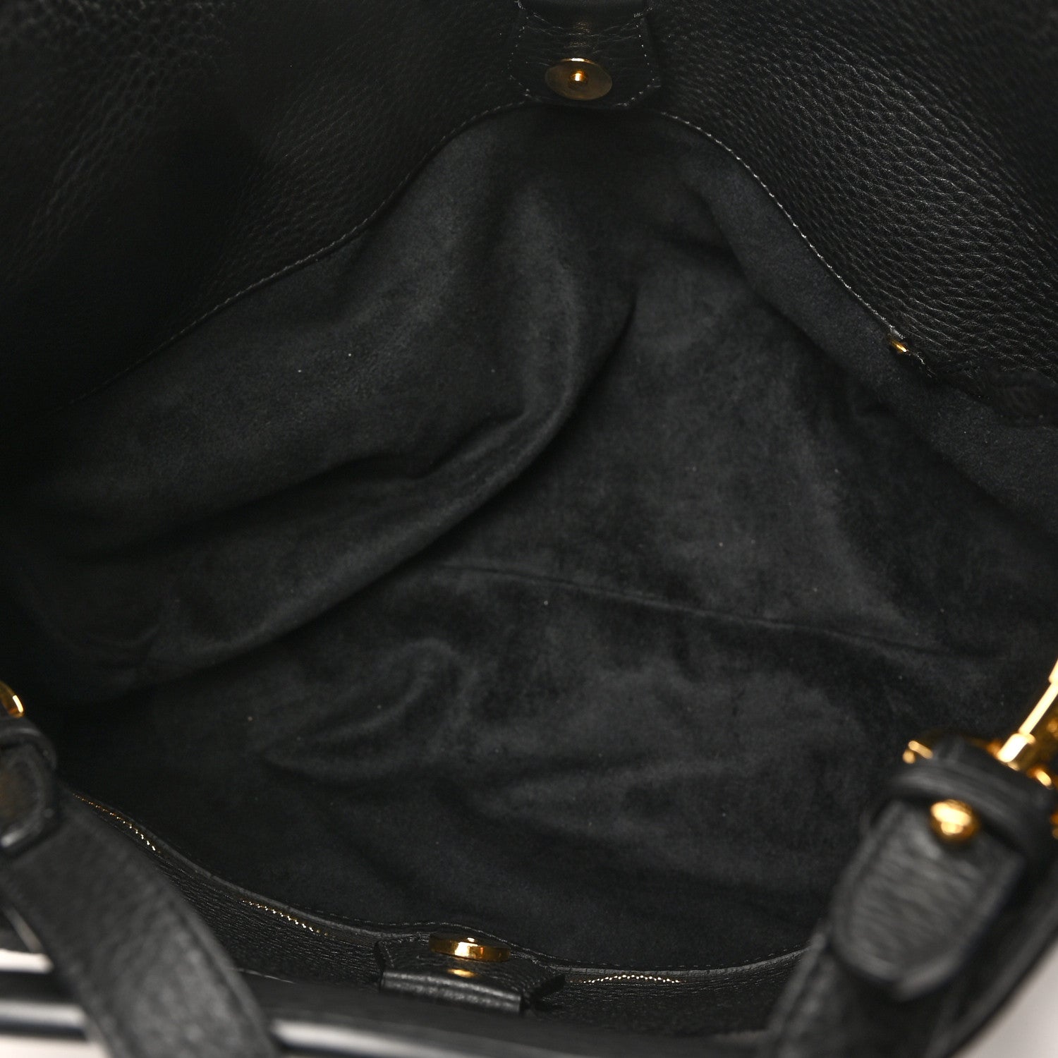 Tom Ford Pebbled Calfskin Alix Padlock Foldover Bag Black 6 of 10