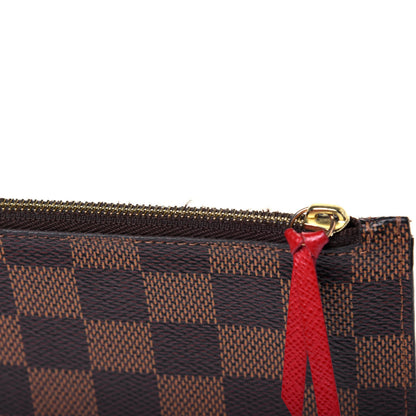 Louis Vuitton Damier Ebene Josephine Wallet Zippered Insert Red 10 of 11