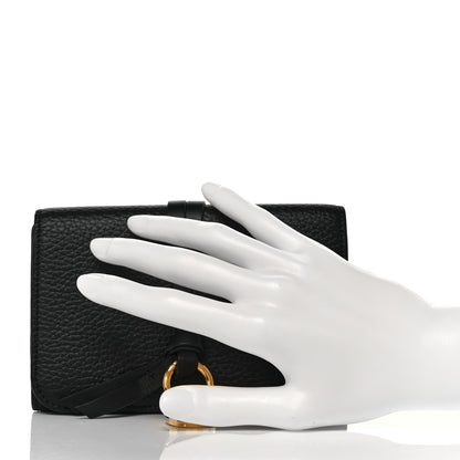 Chloe Grained Calfskin Alphabet Compact Wallet Black 2 of 9