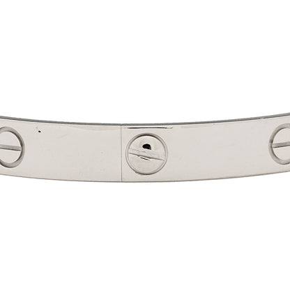 Cartier 18K White Gold LOVE Bracelet 18 4 of 6