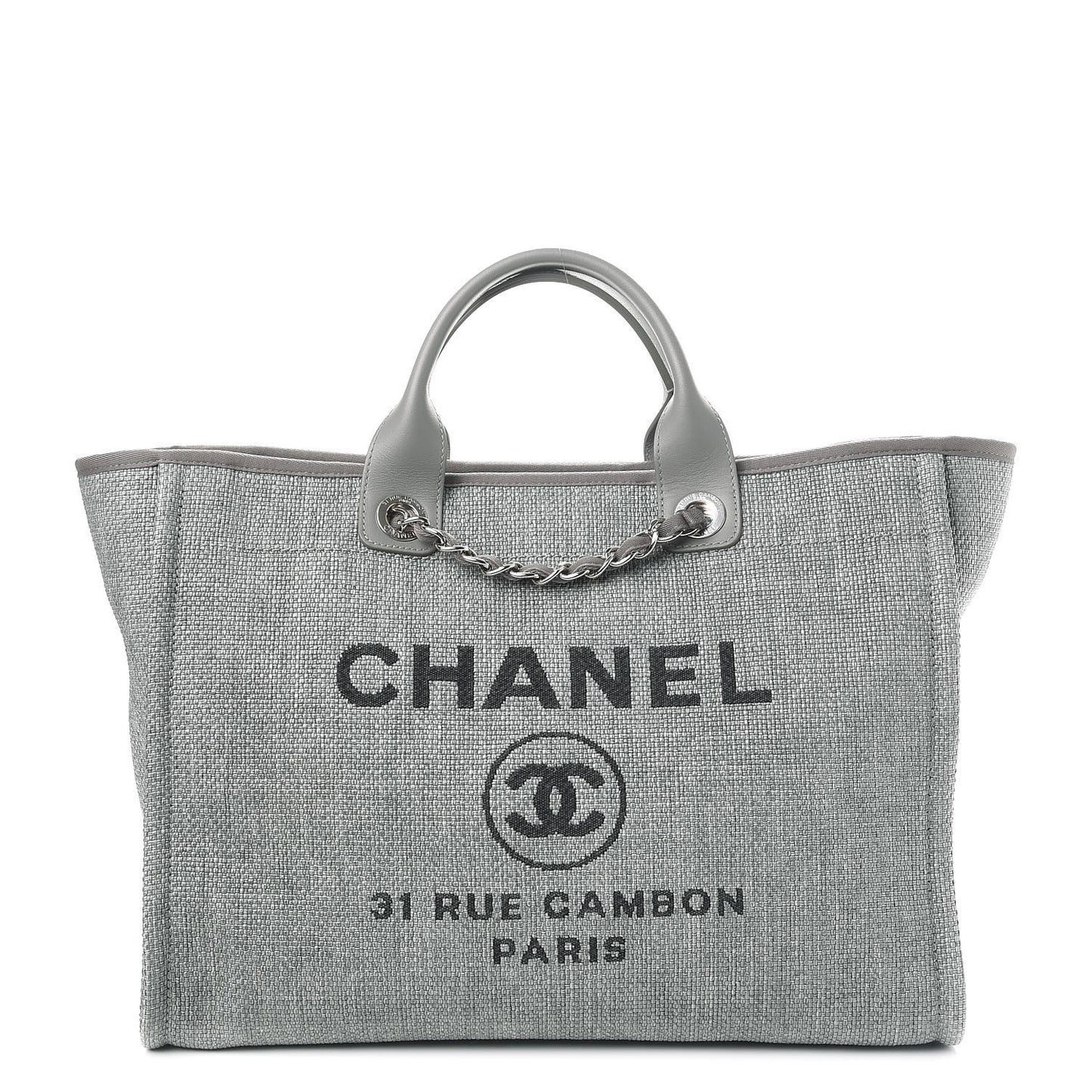 Canvas Large Deauville Tote Grey