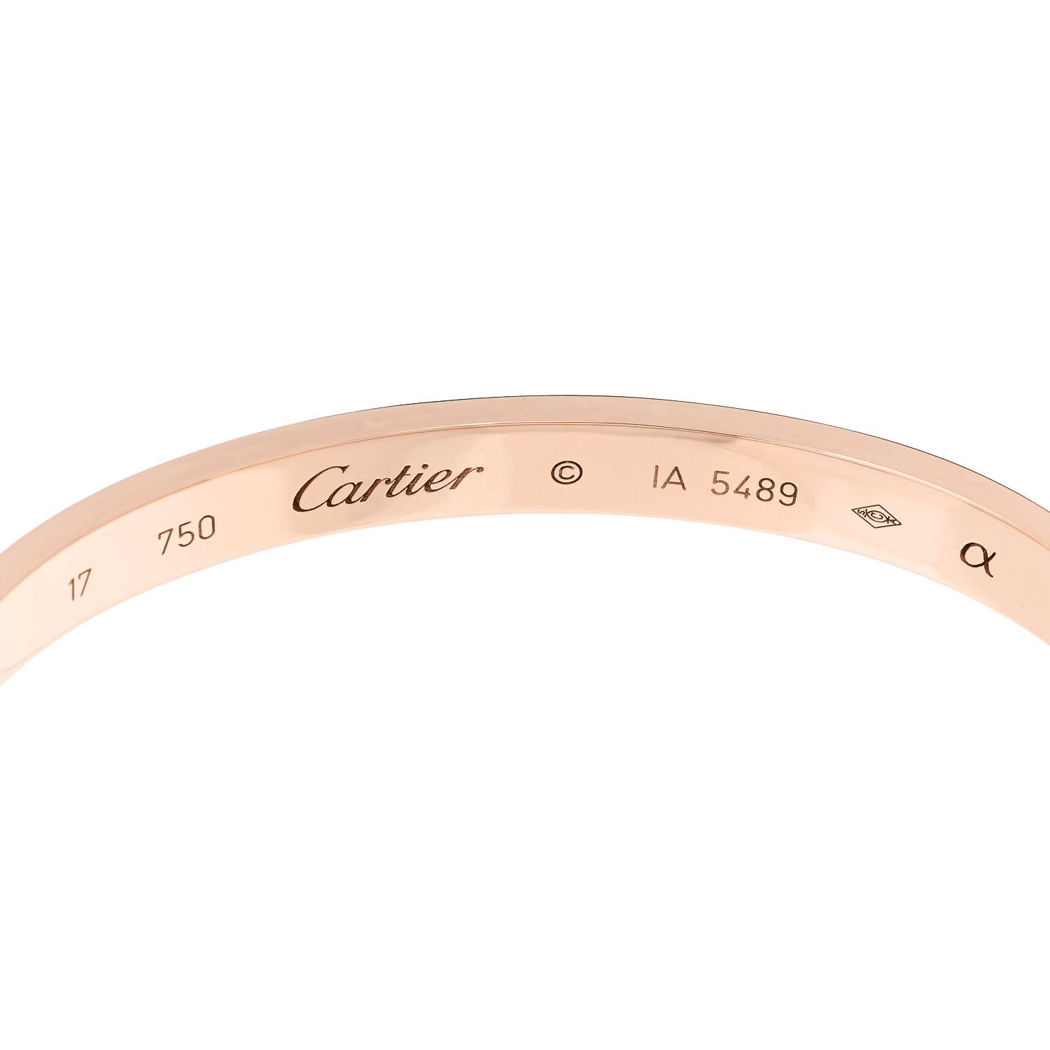 Cartier 18K Pink Gold LOVE Bracelet 17 3 of 4