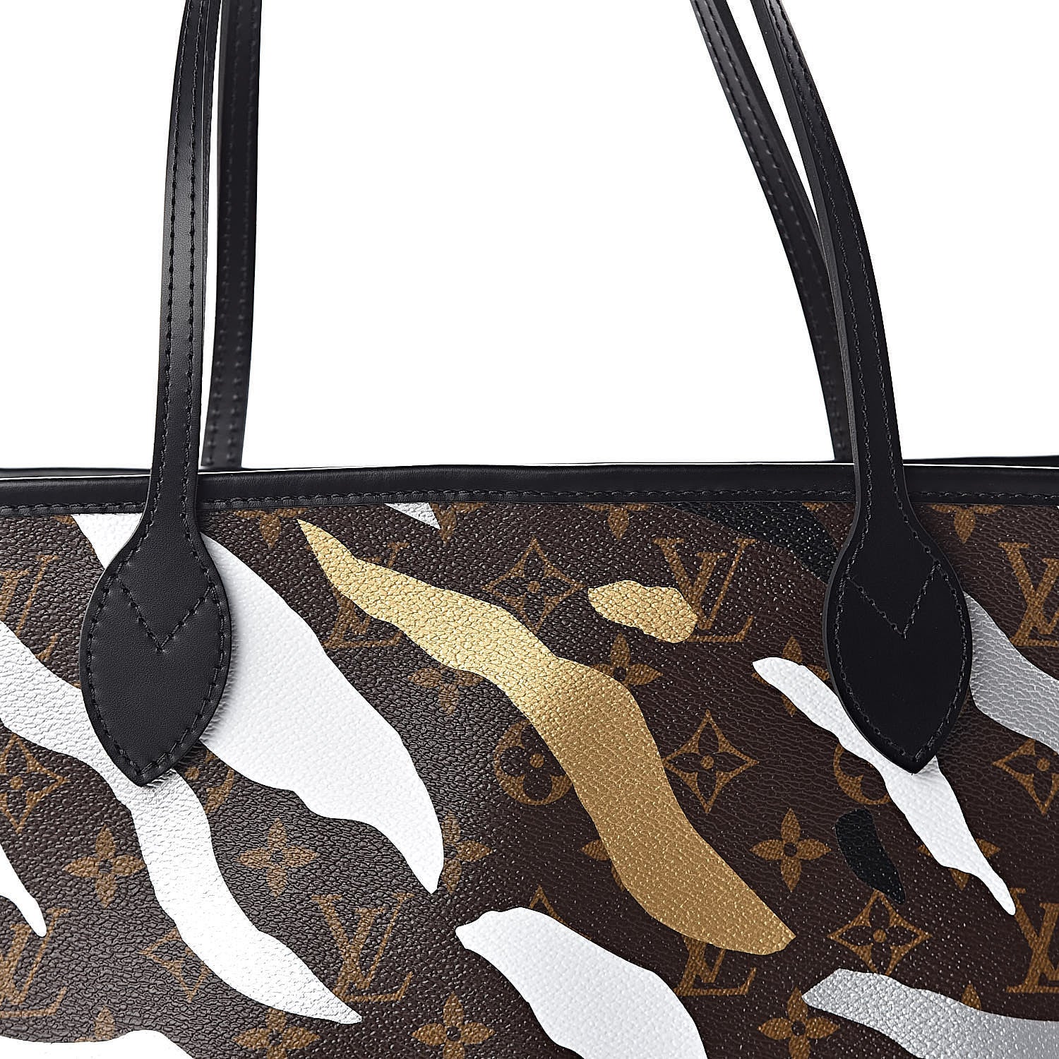 Louis Vuitton X LOL Monogram Neverfull MM Gold Silver 10 of 11