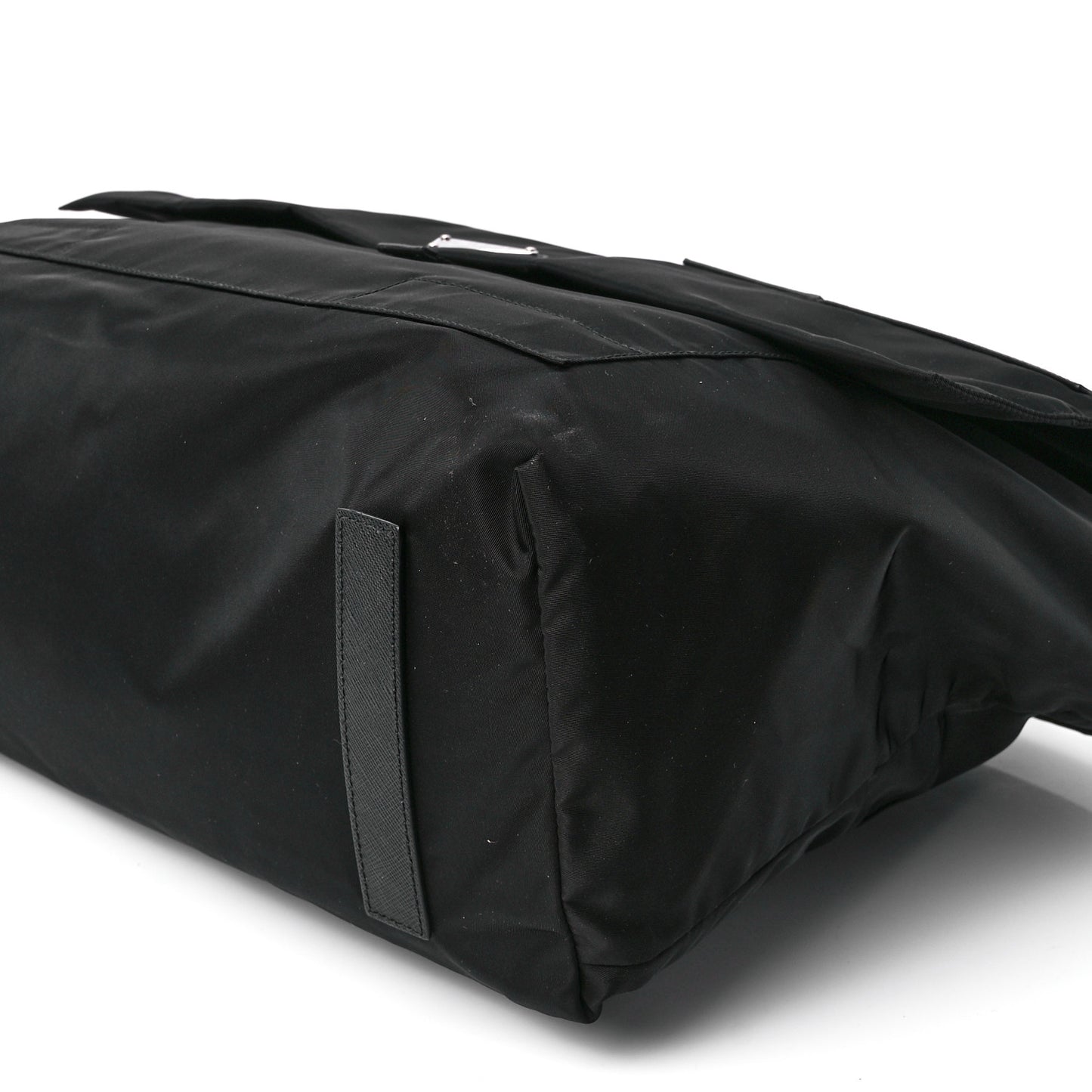 Tessuto Nylon Saffiano Racing Logo Messenger Bag Black