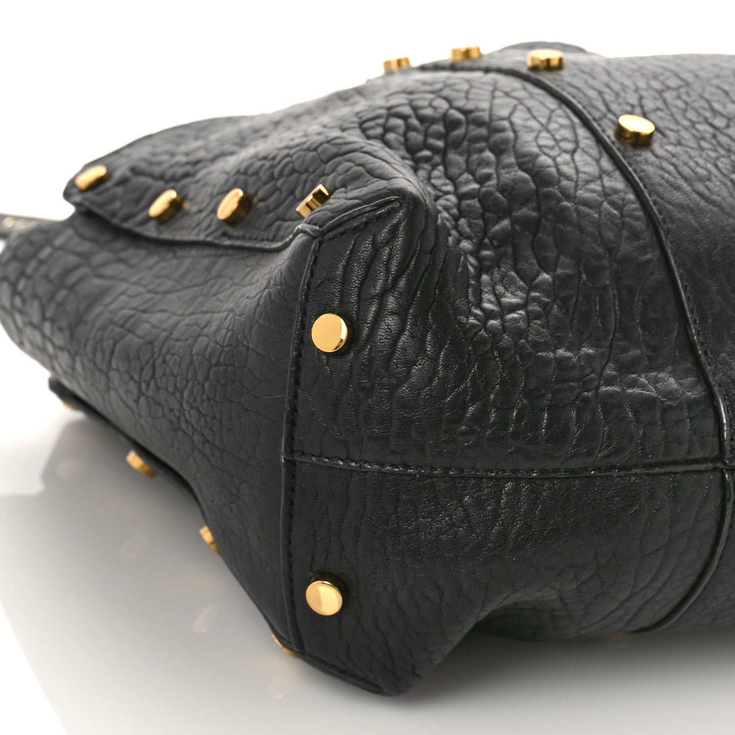 Jimmy Choo Grained Calfskin Studded Lockett Shopper Tote Black 7 of 9