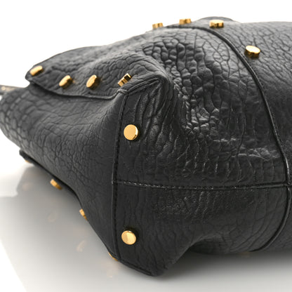 Jimmy Choo Grained Calfskin Studded Lockett Shopper Tote Black 7 of 9