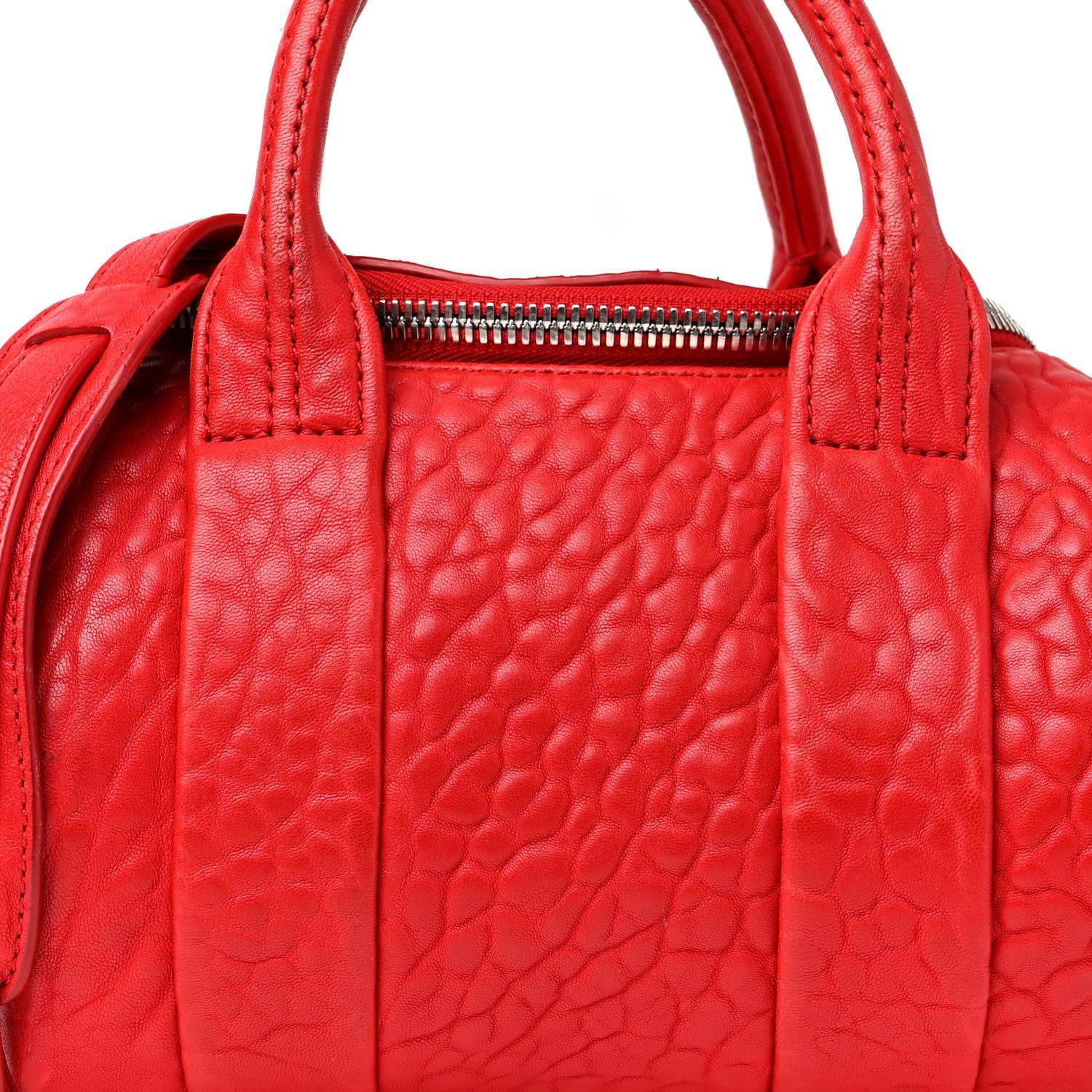 Alexander Wang Pebbled Lambskin Mini Rockie Red Rhodium Hardware 7 of 17