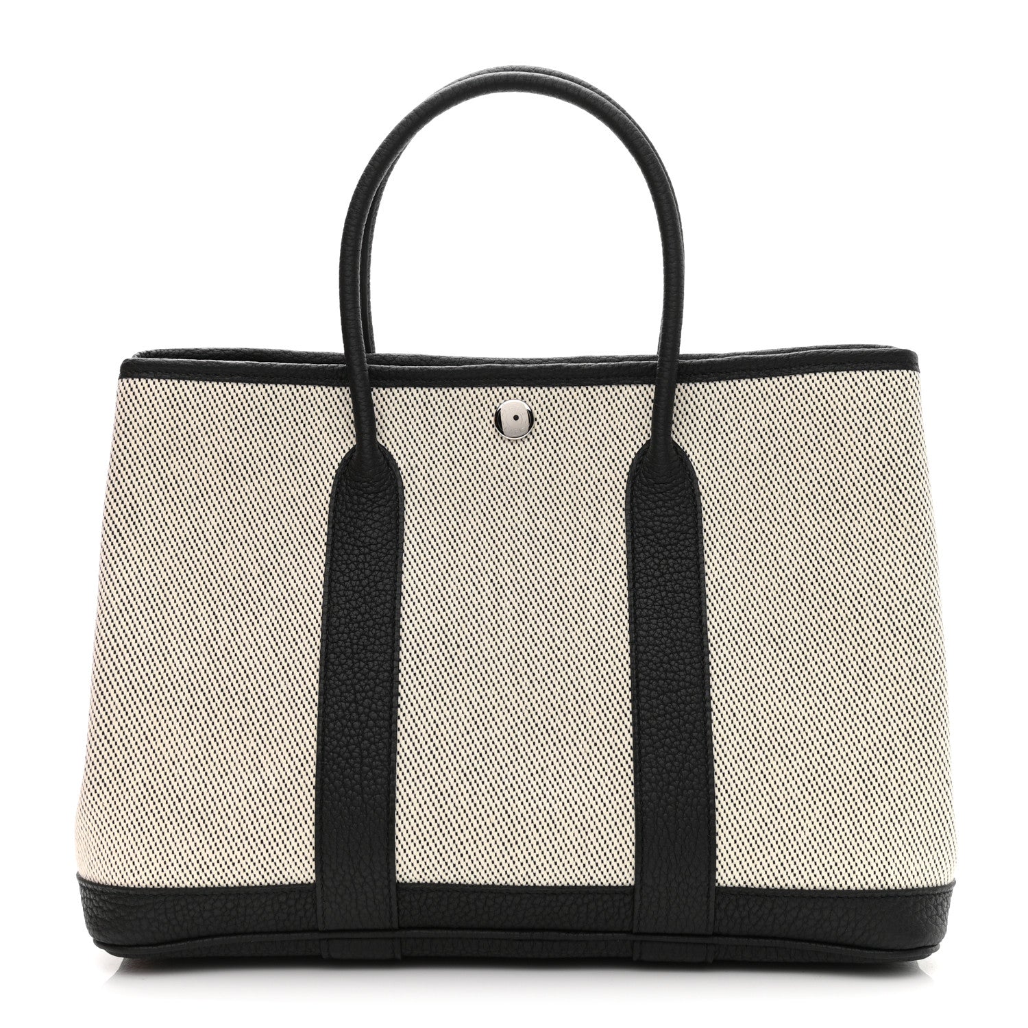 Hermes Twill H Negonda Garden Party 30 TPM Tote Ecru Black 1 of 11