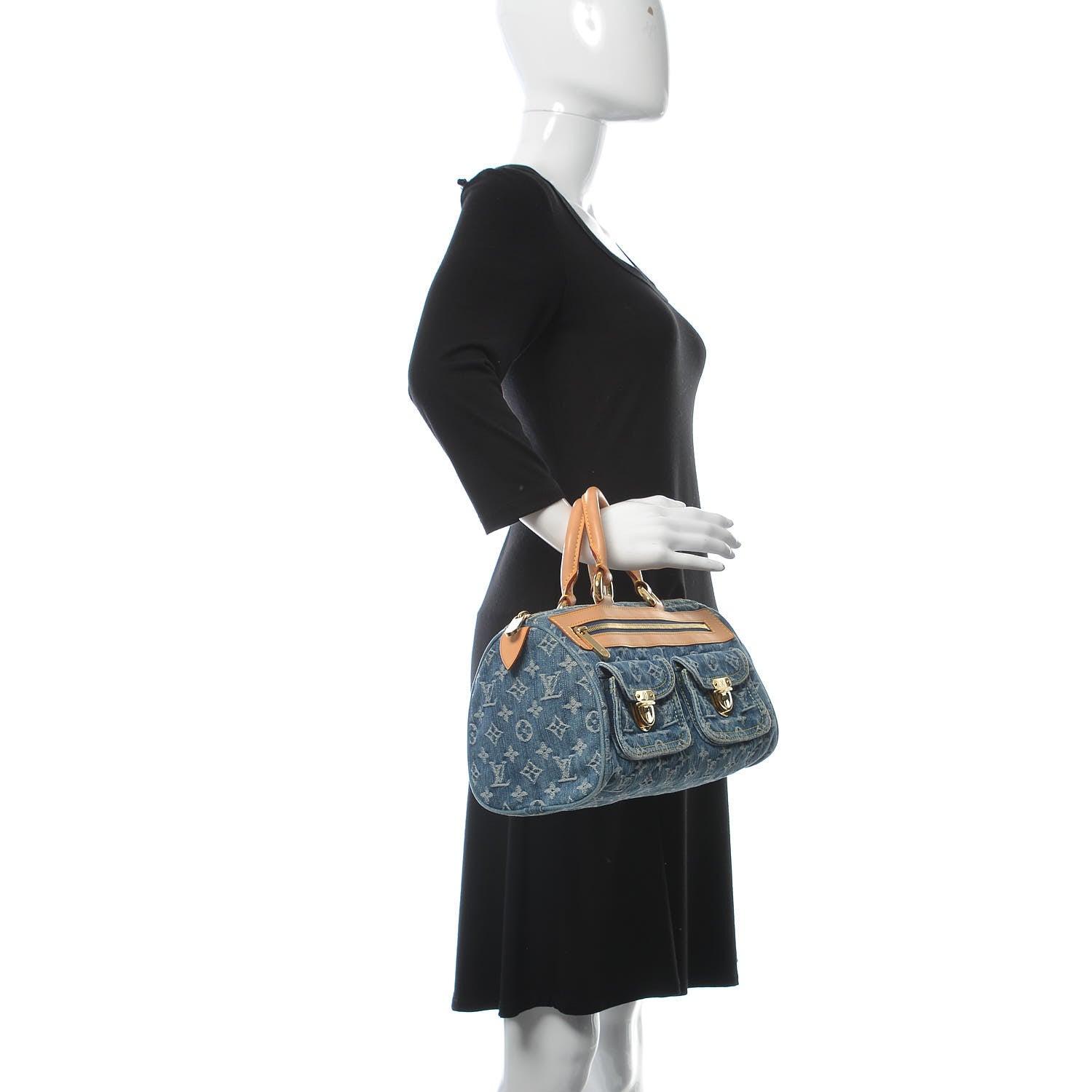 Louis Vuitton Monogram Denim Neo Speedy Blue 2 of 12