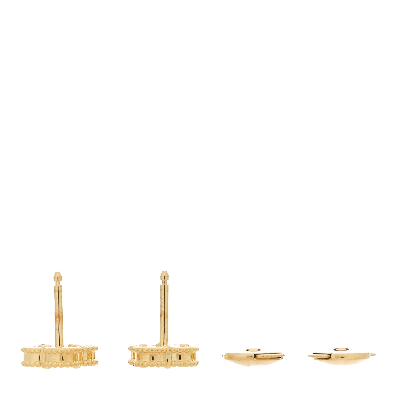 Van Cleef & Arpels 18K Yellow Gold Black Onyx Sweet Alhambra Earrings 3 of 5