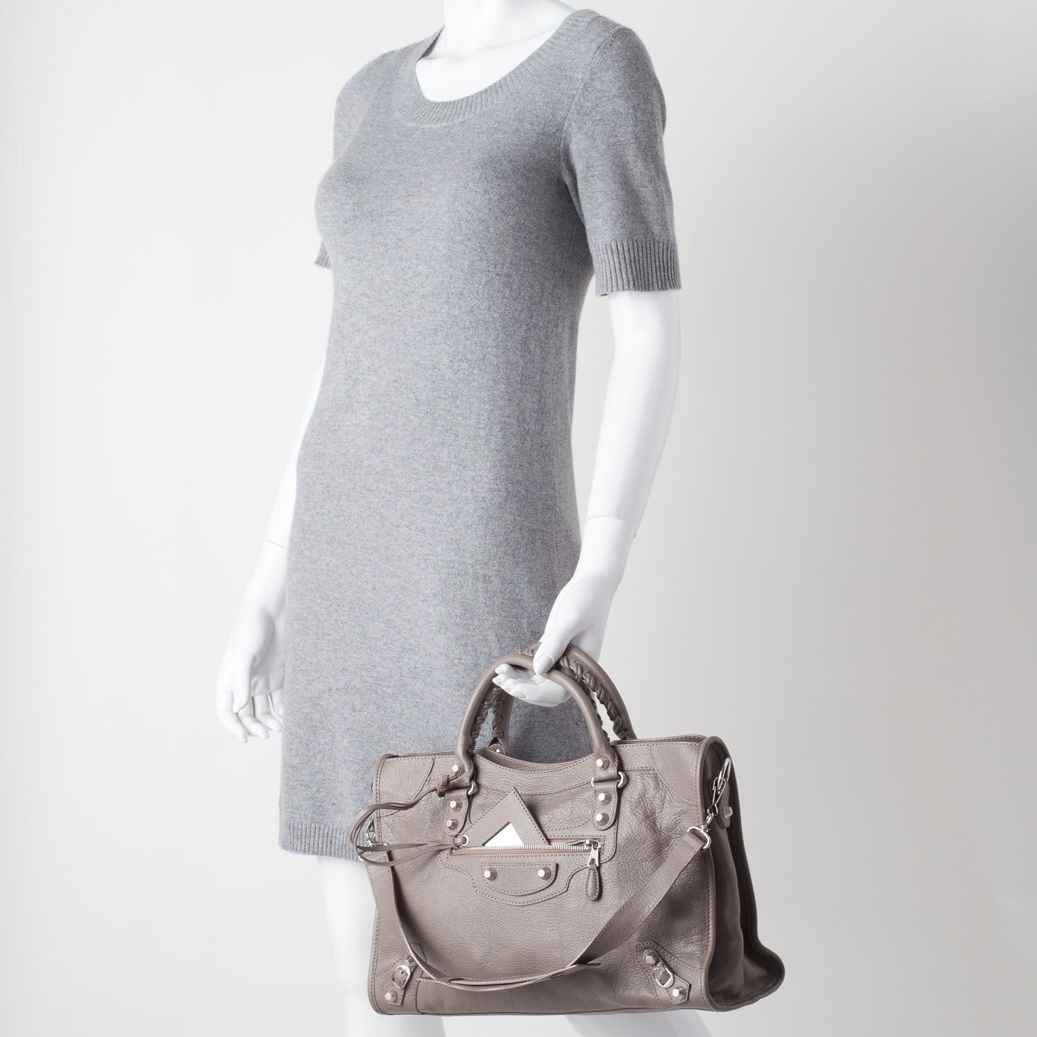 Balenciaga Chevre Giant 12 Silver Hardware City Gris Poivre 2 of 9