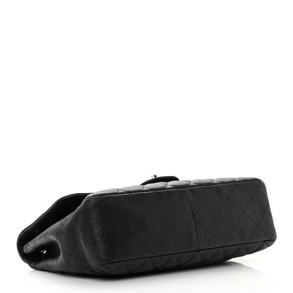 Chanel Caviar Quilted Jumbo Single Flap Black 4 of 14