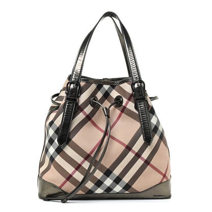 Burberry Supernova Check Drawstring Tote 1 of 24