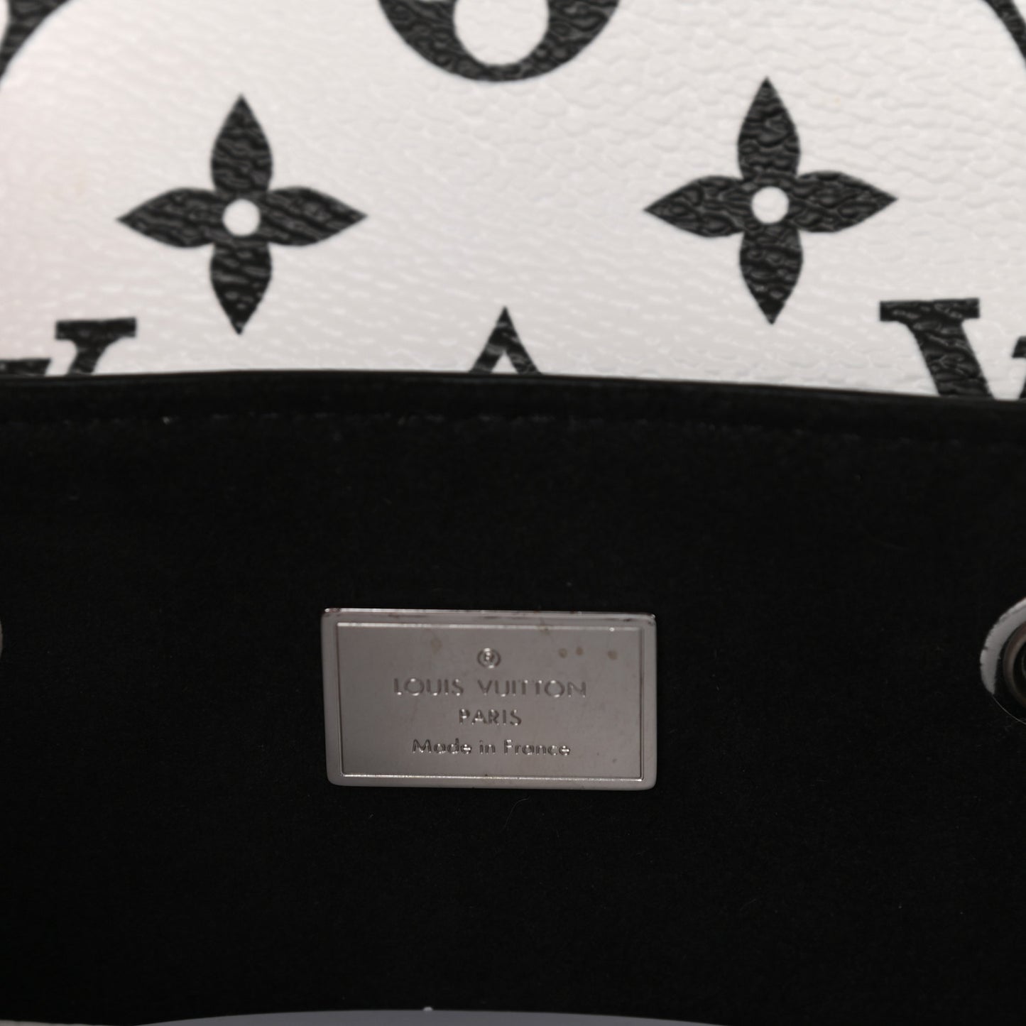 Patent Monogram Hot Springs Backpack Black White